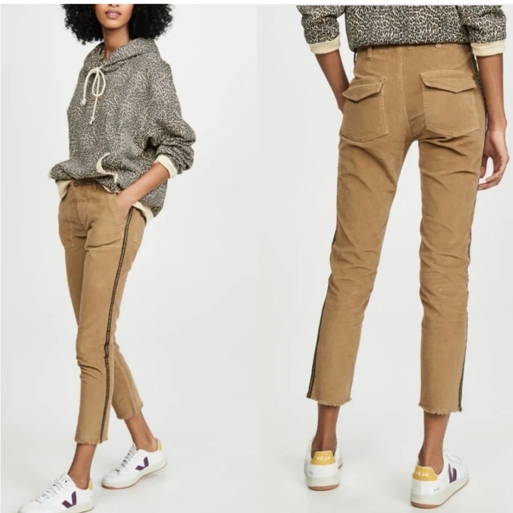 Nili Lotan Pants Jenna With Tape in Mossy Gold
